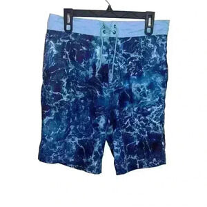 Bass Pro Shops Water Splash Print Swim Trunks Size M